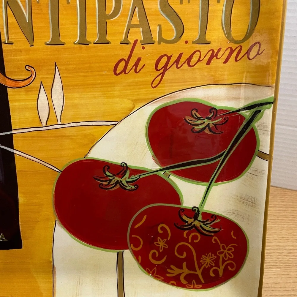 Pier 1 Cucina Dinner Plate Antipasto di Giorno Hand Painted Earthenware 11